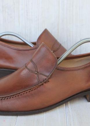Туфли лоферы k & k кожа сделаны в италии 43р мокасины как новые