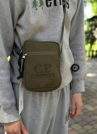 Барсетка c.p. company хакі сумка через плече