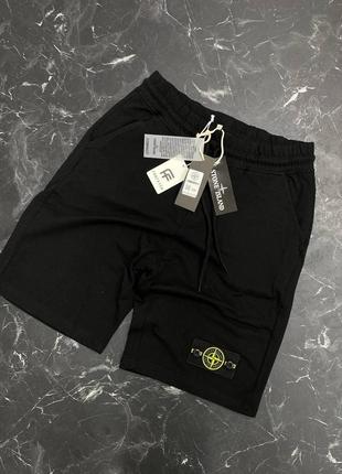 Мужские шорты stone island черные black