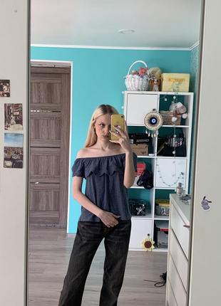 Блуза майка топ з рюшою