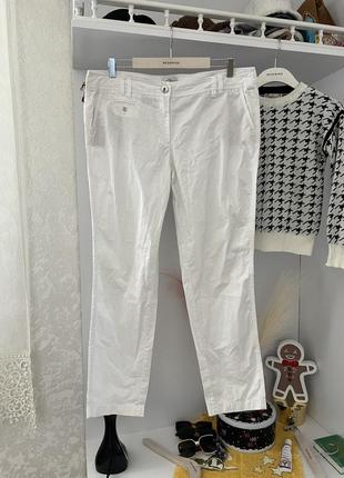Белые котоновые штаны брюки батал qs. oliver