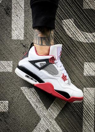 Мужские кроссовки nike air jordan 4 retro fire red 41-42-43-44-45