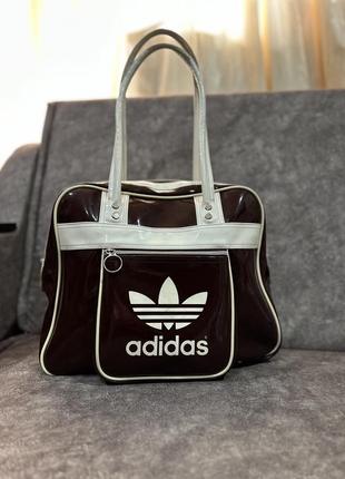 Сумка винтажная adidas лаковая сумка адидас винтаж