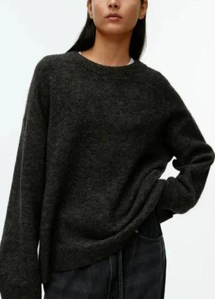 Кашеміровий светр з цікавими рукавами  arket  кашемір/вовна
