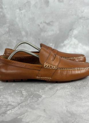 Polo ralph lauren мужские кожаные туфли мокасины оригинал размер 43