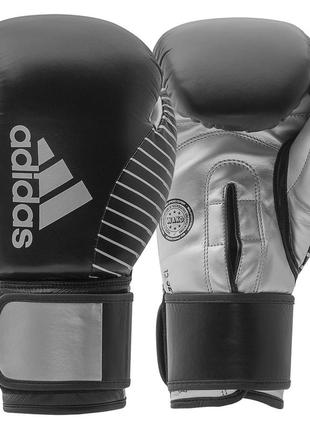 Перчатки с лицензией wako для бокса и кикбоксинга | черный/серебро | adidas adikbwkf200