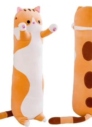 Мягкая игрушка подушка обнимашка 70 см, игрушка плюшевой кот, кот батон