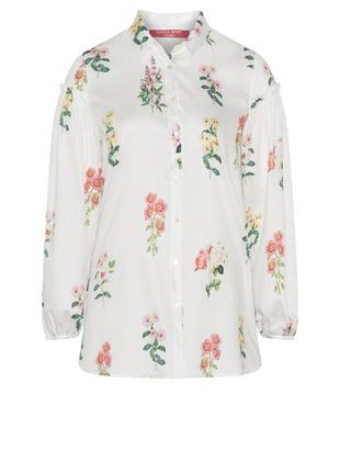 Блуза с цветочным принтом marina rinaldi