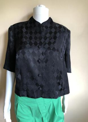 Вінтажна шовкова блуза в стилі versace