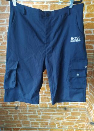 Темно синий мужские шорты boss huggo boss m размер