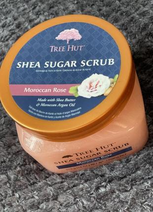 Сахарный скраб для тела "марроканская роза" tree hut moroccan rose sugar scrub - 510 мл💋🥰