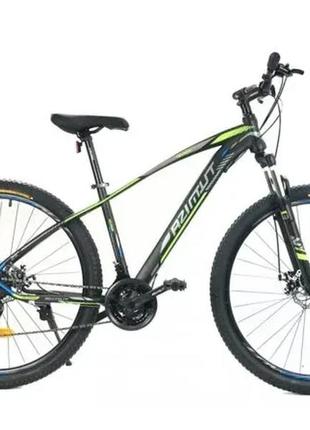 Гірський велосипед azimut 27.5″ nevada frd рама 17, чорно-зелений black-green