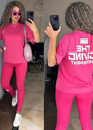 Спортивный костюм лосины леггинсы футболка 42р 44р 46р