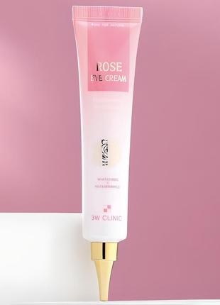 Крем для кожи вокруг глаз 3w clinic rose eye cream с экстрактом розы