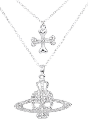 Цепочка вивьен вествуд + крестик