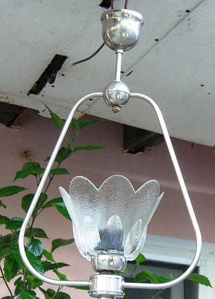 Старинная люстра подвесной светильник цветок ссср 1950-е годы 20 века