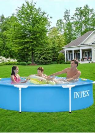 Intex бассейн каркасный 28205 np, размеры 244х51 см, объем воды - 1828 л2 фото