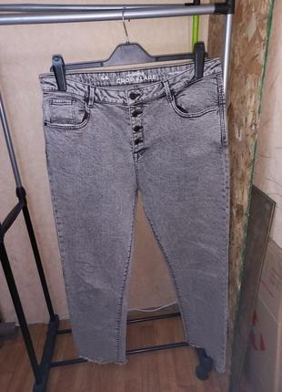 Стильные базовые джинсы с высокой посадкой 50-52 размер