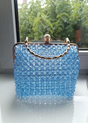 Женская трендовая сумочка из бусин, бусин, стильная сумка