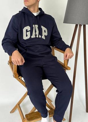 Брюки gap «tapestry navy» с флисом!