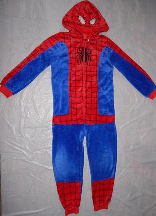 Флисовый слип пижама spiderman теплющий