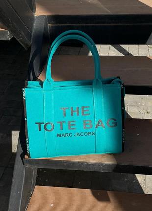 Женская сумка marc jacobs medium tote bag turquoise