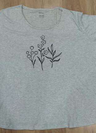 Жіноча футболка з малюнком esmara, розмір 3xl, сірий