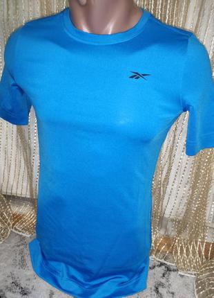 Спорт нова сток фірмова футболка  reebok training tech t-shirt blue .s