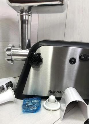 Мясорубка электрическая с соковыжималкой реверсом 3000w rainberg rb 672