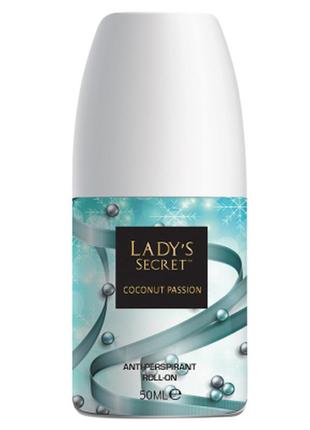 Женский роликовый дезодорант lady's secret coconut passion, 50 мл