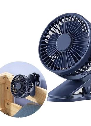 Мінівентилятор, настільний на прищіпці вентилятор обладнаний 3 режимами вітру, обертання на 360 градусів fan-af01