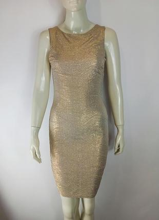 Золотистое платье jane norman размер s-m плаття сукня