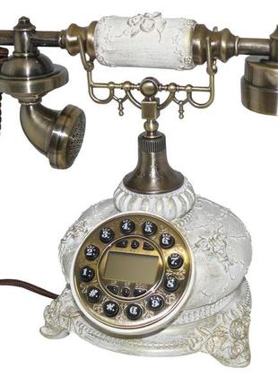 Стационарный телефон в ретро стиле "цветочек", 26х25х21 см  ( 9020c)