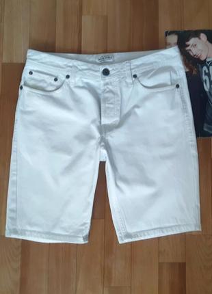 Брендовые джинсовые белые шорты, чиносы jack & jones
