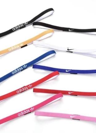 Резинка, пов'язка на голову для спорту nike, etiqueta, under armour