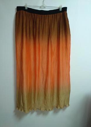 Макси юбка плиссе с эффектом омбре 20/54-56 размер