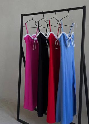 Сукня, 4 кольори,плаття,сарафан жатка з кружевом