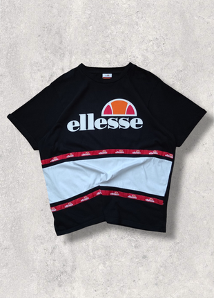 Оверсайз футболка ellesse/big logo/на лампасах/oversized/casuals/