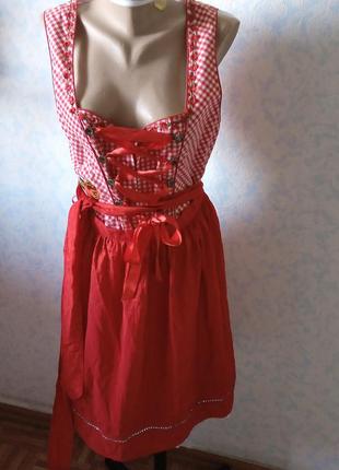 Платье дырндль,октоберфест,баварская винтажная с фартуком