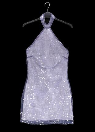 Облегающее красивое платье мини "as you" с пайетками, uk8/eur36.