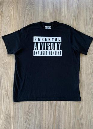 Мужская хлопковая футболка с принтом parental advisory explicit content