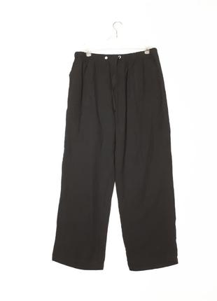 Штани брюки чорні прямі вільні лляні великого розміру р 3xl