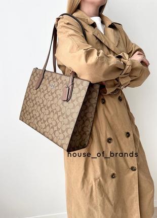 Жіноча брендова шкіряна сумка тоут coach nina tote bag оригінал сумочка шопер тоте...