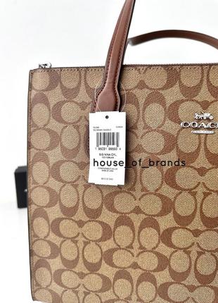 Жіноча брендова шкіряна сумка тоут coach nina tote bag оригінал сумочка шопер тоте...