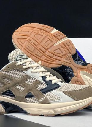 Asics gel 1130 кроссовки мужские акс весенние летние низкие замшевые топ качество лицензия низкие легкие сетка текстильные бежевые