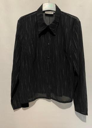 Женская черная капроновая блузка