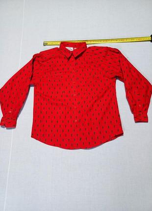 Рубашка красная женская размер s-m 100% хлопок средней плотности