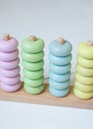 Деревянная игрушка сортер развивающий разноцветный для малышей экопродукт 22х14 см