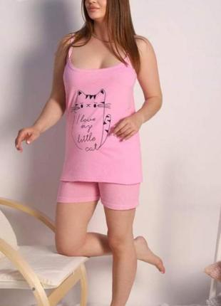 Женская хлопковая пижама s,m,l, xl,xxl