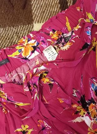 3xl/4xд віскоза  летние яркие тонкие широкие брюки от бедра палаццо штаны5 фото